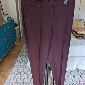 Reiss cranberry maroon trousers size 10